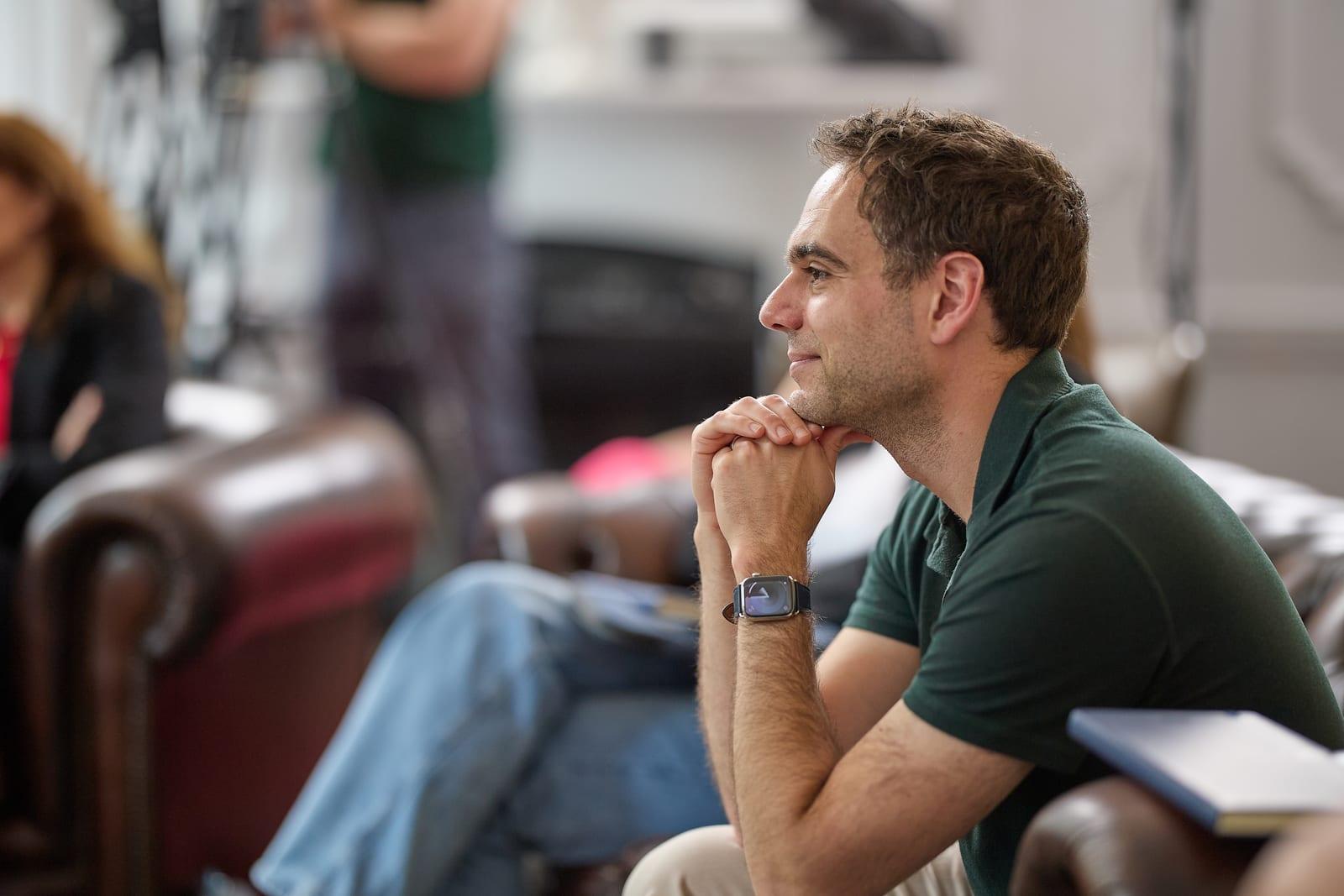 A participant listening